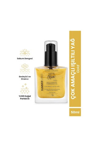 Bade Natural Gold Bitkisel Skualan İçerikli Çok Amaçlı Nemlendirici Işıltılı Yağ 50 ML