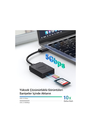 Ugreen 2-in-1 Usb 3.0 Sd/tf Kart Okuyucu, 20250