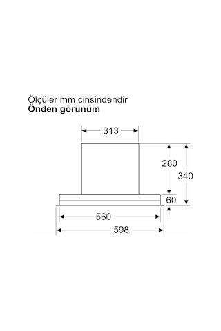Siemens iQ300 LJ65BCC60 Tam Entegre 60 CM Cam Dekor Davlumbaz