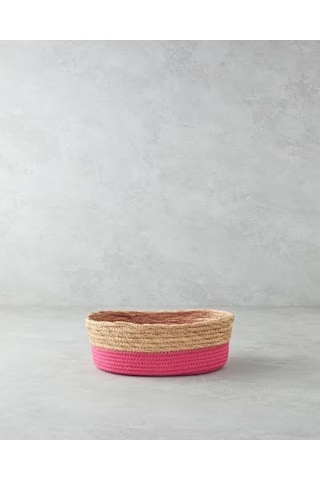 Colorful Lines Kağıt İp Sepet Pembe Genel