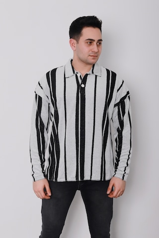 Fk Fashion Fkfashion Polo yaka sweatshirt22FK01013 Siyah