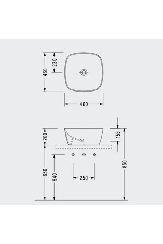 Serel Çanak Lavabo 46x46 Cm - 3050dxs110h Diğer