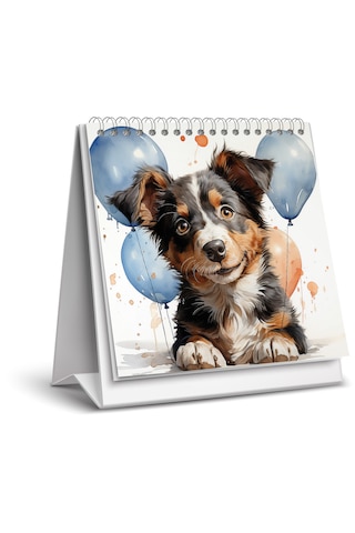 2026 Köpek Color Masa Takvimi-16x15 Cm