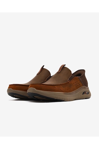 Skechers Arch Fıt Crosser Porto Erkek Kahverengi Günlük Ayakkabı 205342 Acdb Kahverengi