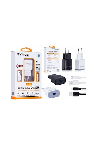 Syrox Type-C Quıck Charging Set / 3.0 Mah Yeni (Syx-Q32)