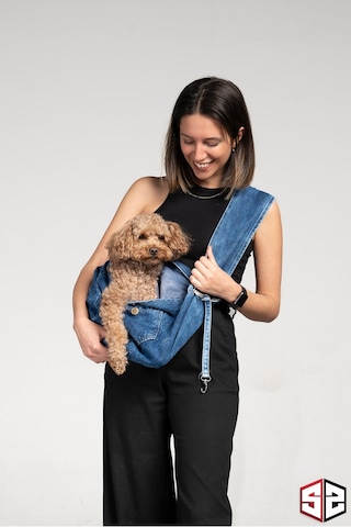 Salya Store Kedi Köpek Taşıma Çantası Kot Anne Kucağı Cnt-107