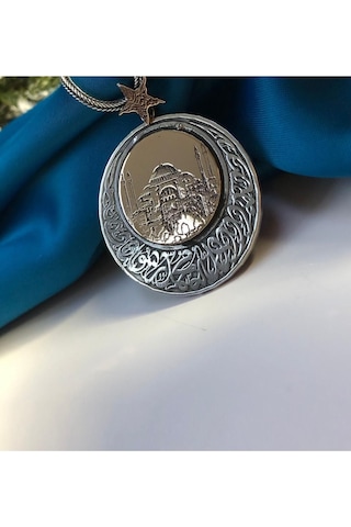Vog Ay Yıldız Kelime-i Tevhid V Ayasofya Camii 925 Gümüş Sevgiliye Eşe Hediye Kolye