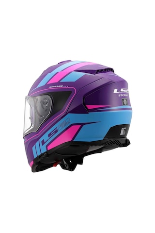 Ls2 Storm 2 Fist Kapalı Motosiklet Kaskı Mavi - Mor