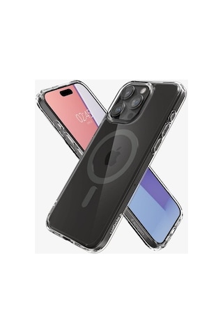 Ultra Hybrid Mag Fit Kılıf, Apple iPhone 15 Pro İle Uyumlu Ve Gri Şeffaf Diğer