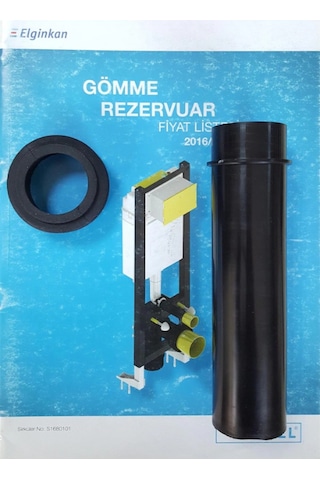 Üniversal Gömme Rezervuar Atık Su Gider Borusu Seti Siyah