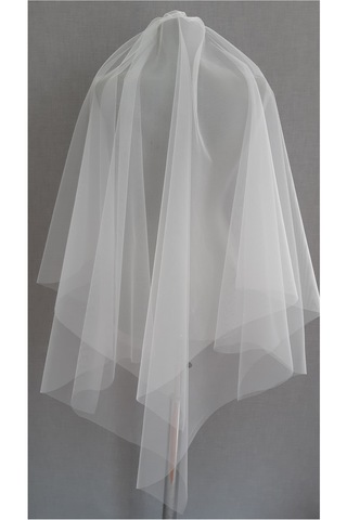 Suzanna Moda 1mt 25cm Boyunda Ucu Sivri Fildişi Krem Renk Hayal Tül Duvak Beyaz