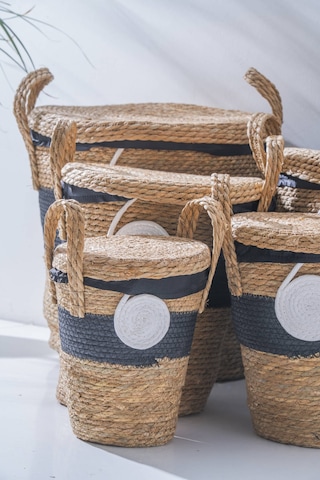 Noa Hasır 5 Li Çok Amaçlı Sepet Seti Renkli