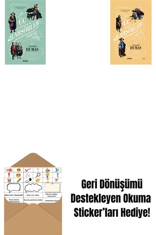 Üç Silahşörler Yirmi Yıl Sonra Ciltli + Üç Silahşörler Ciltli + Okuma Sticker'ları