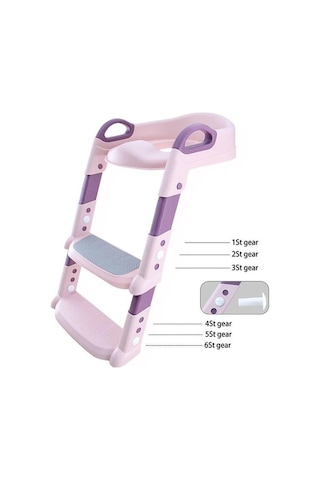 Bosphorusboutique Tuvalet Tuvalet Tuvalet Tuvalet Taburesi Pembe Kız Katlanabilir Kademeli Fonksiyonlu Erkek Eğitimi Çok Çocuk Bebek Ayak Hr