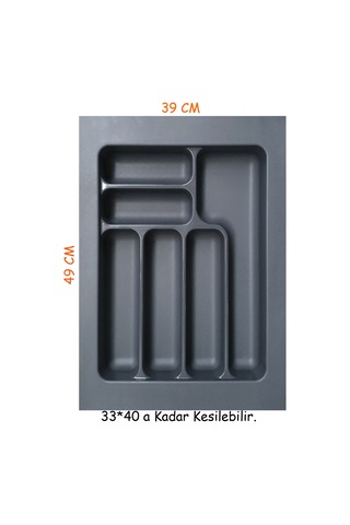 Starax Çekmece İçi Kaşıklık Antrasit En 49 CM Derinlik 49 CM