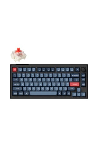 Keychron V1 Max Rgb Tkl Mekanik Red Switch 2.4 Ghz Kablosuz İngilizce Siyah Klavye
