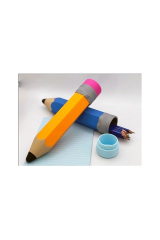 3d Baskı Kalem Şeklinde Kalem Kutusu 28 Cm, Pla Sağlıklı Malzeme, Okul Kırtasiye renkli