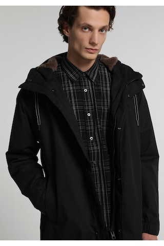 Colin's Colins Regular Fit Kapüşonlu Fermuarlı Astarlı Erkek Siyah Kaban Cl1082062 Q1.v1 Blk