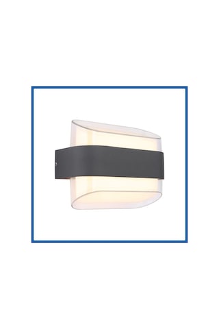 12 Watt Gün Işığı Ledli Dış Mekan, Balkon, Bahçe, Duvar, Teras, Kamelya, Veranda Apliği, Led Armatür Siyah