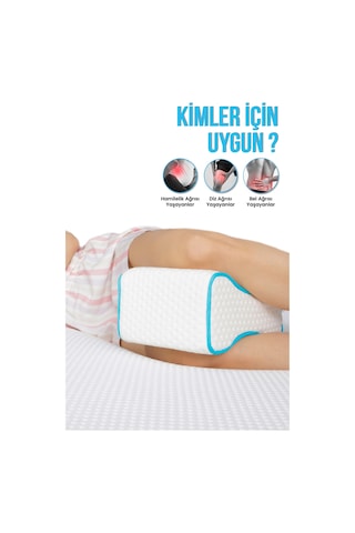 Viscofoam Luna Diz Arası Ortopedik Yastık Bacak Arası Visco Yastık - 25x20x14-7,5cm