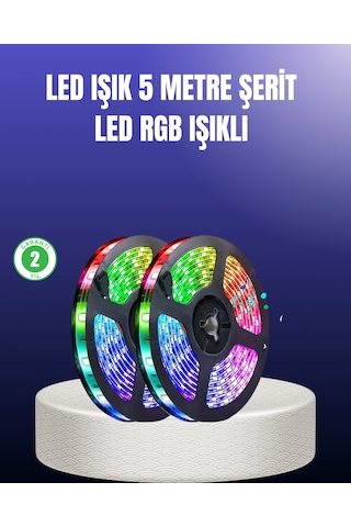 Tasarruflu Rgb Şerit Led 5 Metre