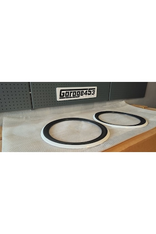 15 İnç Lastik Yanağı Takımı Siyah Beyaz Garage453
