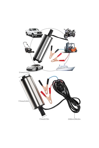 Staxx St38sl Mini Mazot Yakıt Sıvı Yağ Süt Aktarma Pompası 12/24v Mini Transfer Mini Dalgıç Pompa