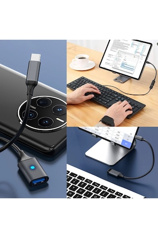 Type-c Usb 3.0 Çevirici Kablo Otg 5 Gbps Hızlı Veri Aktarıcı Type C Dönüştürücü