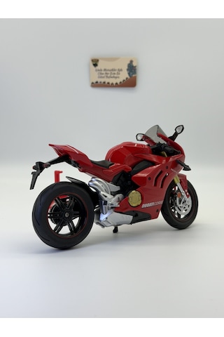 Ducati Panigale V4 Corse 1:10 Ölçek Sesli Işıklı Alloy Model Motosiklet Kırmızı Diecast