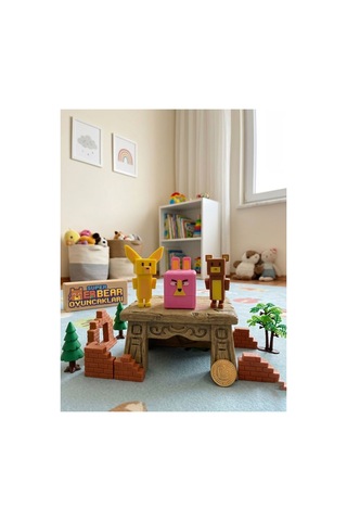 Super Bear Adventure Tilki, Ayı Ve Tavşan Figür Seti - Tüm Eklemleri Hareketli 3'lü Oyuncak - 8 Cm