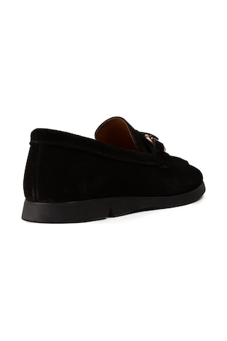 Deery Kadın Hakiki Süet Siyah Toka Detaylı Loafer - K5300zsyhc01