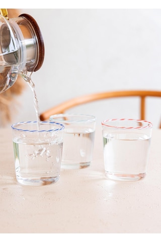 The Mia Borosilikat Su Bardağı Mavi 320 Ml Brd0131 Çok Renkli