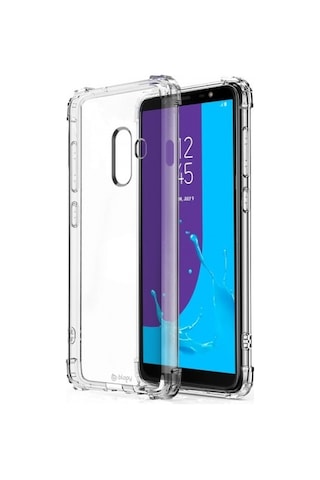Blogy Galaxy J8 İle Uyumlu Crystal Fit Kılıf Crystal Clear
