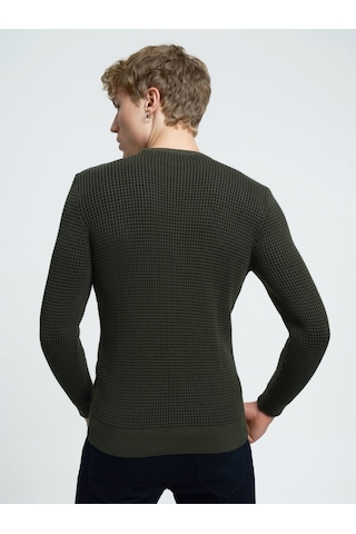 Regular Fit Erkek Kazak Haki