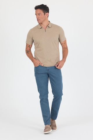 Kahverengi Kısa Kol Düz Suprem Polo Yaka Cepsiz Pamuklu Casual Slim Fit Tişört 1011250164 402 Kahverengi