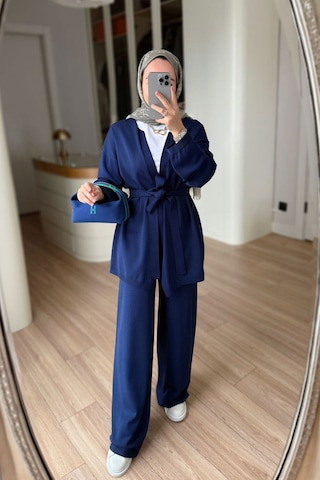 Ka Hijab Premium Hırkalı Rayon Takım - Lacivert