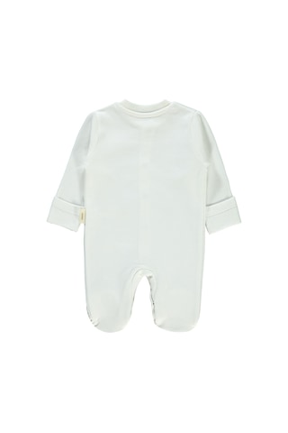 Civil Baby Prematüre Organik Patikli Tulum Ekru
