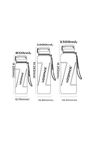 Fiftyfifty Pipetli Mega Boy 1500ml Tritan Su Matarası Turkuaz Genel