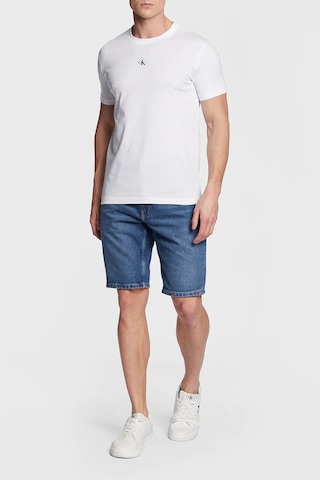 Calvin Klein Erkek T Shirt J30J322466 YAF BEYAZ Beyaz