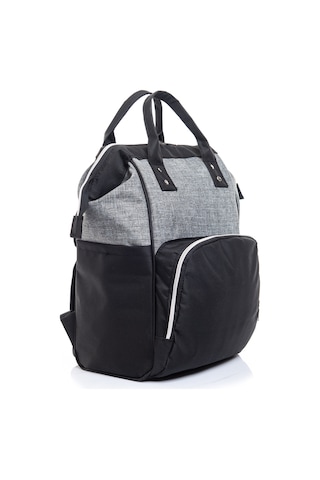 Anne Bebek Bakım Sırt Çantası Siyah-gri Termos Bölmeli Gri - Siyah