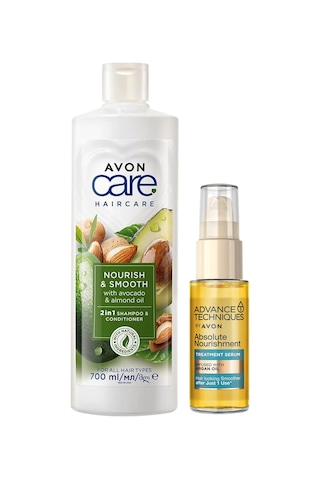 Avon Care Avokado Badem Şampuan Saç Kremi Ve Argan Yağı Saç Serumu Paketi