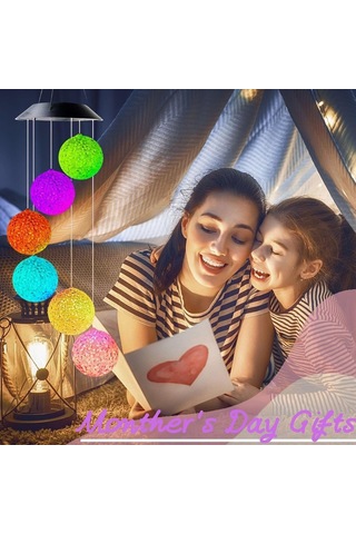 Coverzone Solar Garden Lights Hanging Eva Ball Güneş Enerjili Asılabilir Bahçe Aydınlatma Ip44 Dış Mekan Dekorati Çok Renkli