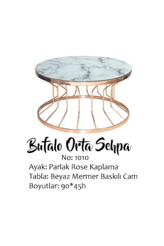 Brc Bufalo Sehpa Orta 1011 Düz Siyah Temper Cam Metal Transmisyon