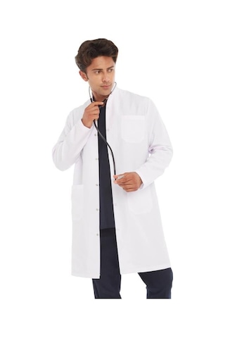 Hakim Yaka Doktor Önlüğü Öğretmen Hemşire Erkek Önlük Dizüstü Önl