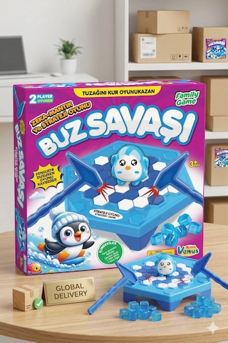 Buz Savaşı Zeka Ve Strateji Oyunu - Penguen Düşürme Oyunu