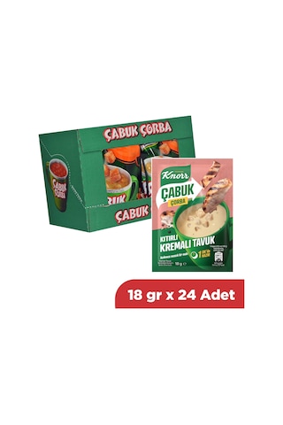Knorr Çabuk Çorba Kıtırlı Kremalı Tavuk 18 Gr X 24 Adet