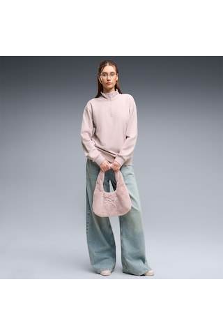 Puma Essentials Elevated Kadın Pembe Dik Yaka Sweatshirt Bej