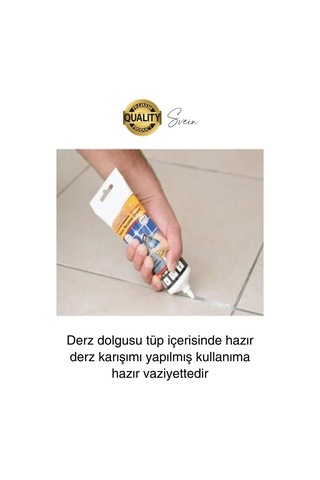 Pratik Gümüş Silver Simli Hazır Derz Fayans Seramik Boşluk Anında Kapatıcı Yer Cephe Yenileyici