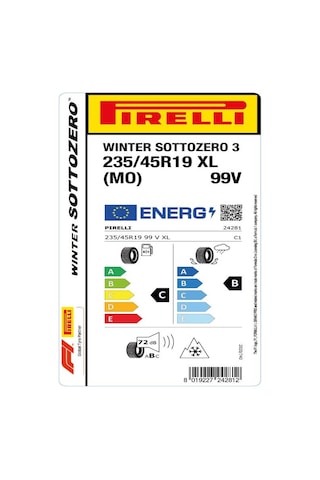 Pirelli 235/45 R19 99V XL Winter Sottozero 3 MO Kış Lastiği 2024