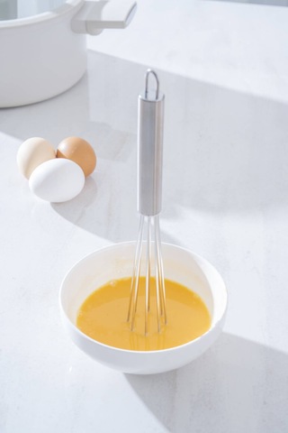 Evero Top Uçlu Çelik Çırpıcı - 25 Cm Silver